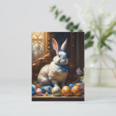 Barock Ostern Bunny mit Eiern Postkarte (Stehend Vorderseite)