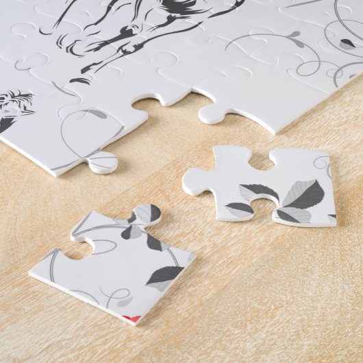 Barock-Pferd-Puzzle Puzzle (Seite)