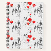 Barock-PferdeNotebook Notizblock (Vorderseite)