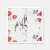 Barock-Pferdepapier Napkins Serviette (Vorderseite)
