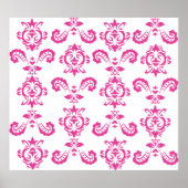 Barock Pink Print Poster (Vorne)