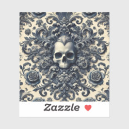 Barock Punk - Gothic Skull Kissen Aufkleber