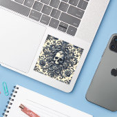Barock Punk - Gothic Skull Kissen Aufkleber (Laptop mit iPhone)