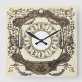 Barock Quadratische Wanduhr (Vorderseite)