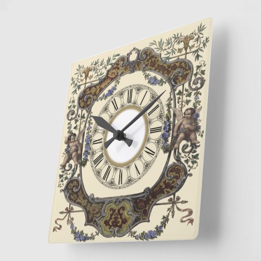 Barock Quadratische Wanduhr (Winkel)