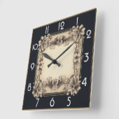 Barock Quadratische Wanduhr (Winkel)