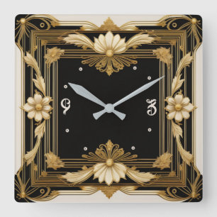 Barock Quadratische Wanduhr