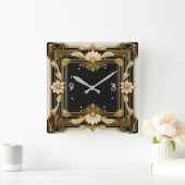 Barock Quadratische Wanduhr (Zuhause)