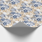Barock-Retro-Klassiker-Muster Geschenkpapier (Ecke)