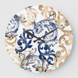 Barock-Retro-Klassiker-Muster Große Wanduhr
