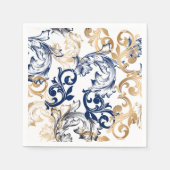 Barock-Retro-Klassiker-Muster  Serviette (Vorderseite)