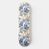 Barock-Retro-Klassiker-Muster Skateboard (Vorderseite)