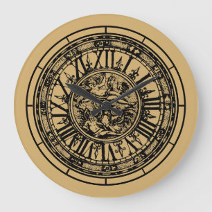 Barock Rokoko ca. 1703 Druckvorlage Große Wanduhr