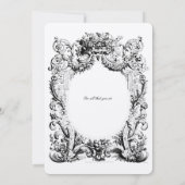 Barock-Rokoko Danke Kartenvorlage (Rückseite)