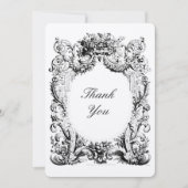 Barock-Rokoko Danke Kartenvorlage (Vorderseite)