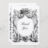 Barock-Rokoko Danke Kartenvorlage (Vorne/Hinten)