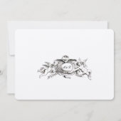 Barock-Rokoko Floral Border Einladung (Rückseite)