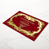 Barock-Rokoko Floral Border Folieneinladung (Gedreht)