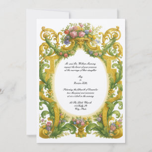 Barock-Rokoko-Hochzeit Einladung