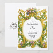 Barock-Rokoko-Hochzeit Einladung (Vorne/Hinten)