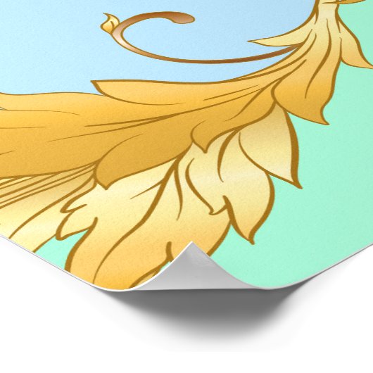 Barock Rokoko Renaissance Elegante Poster (Ecke)