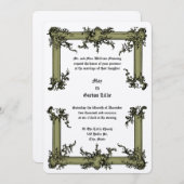 Barock Rokoko Rocaille Frame ca. 1775 Hochzeit Einladung (Vorne/Hinten)