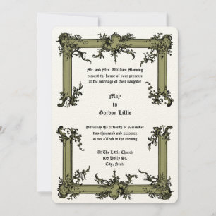 Barock Rokoko Rocaille Rahmen ca. 1775 Hochzeit Einladung