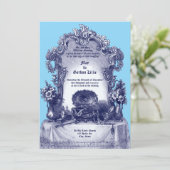 Barock-Rokoko-Stil-Vanity-Rahmen Einladung (Stehend Vorderseite)