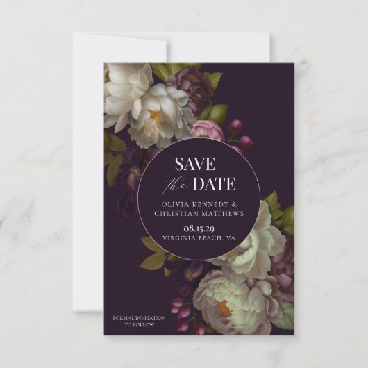 Barock Romantisches Foto Save the Date Karte (Vorderseite)