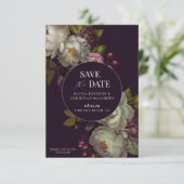 Barock Romantisches Foto Save the Date Karte (Stehend Vorderseite)