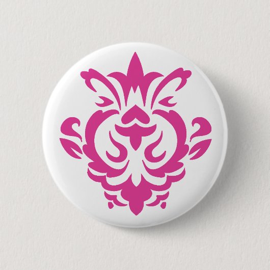 Barock-Rosa-Taste (Einzeltaste) Button (Vorderseite)