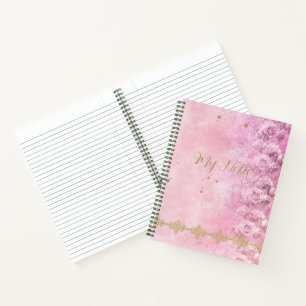 Barock, Rose, Grunge, Damask - Notebook Notizblock