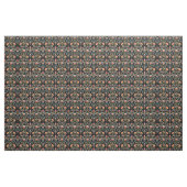 Barock schwarzer Blumen-Damask Stoff (Yard (91,4 cm))
