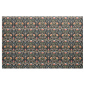 Barock schwarzer Blumen-Damask Stoff (Fat Quarter (45,7 x 55,9 cm))