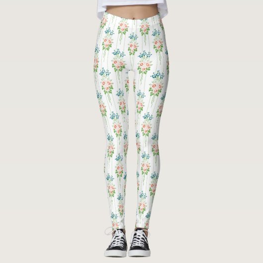Barock-Tapete-Blume Leggings (Vorderseite)