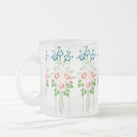 Barock-Tapete-Blume Mattglastasse (Links)