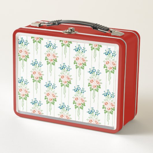 Barock-Tapete-Blume Metall Brotdose (Vorderseite)