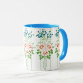 Barock-Tapete-Blume Tasse (VorderseiteRechts)