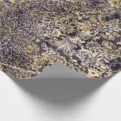 Barock- und Damasken-Arabesken-Motive, abstrakt Geschenkpapier (Ecke)