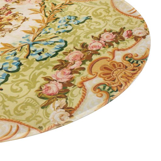 Barock Viktorianischer Blumenmuster im Aussehen Schneidebrett (Ecke)