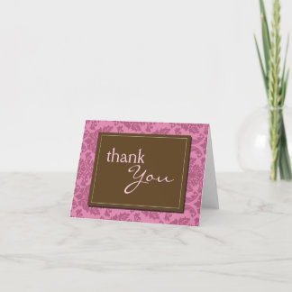 Barock Vintag Pink Dankeschön-Karte Dankeskarte
