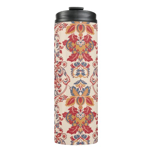 Barock-Vintage Tapete Thermosbecher (Vorderseite)