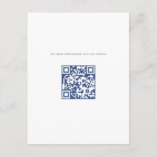 Barock Wappen Französisch Blauer Hochzeitstag Begleitkarte (Rückseite)