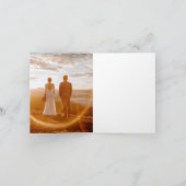 Barock Wappen Französisch Blue Initials Wedding Fo (Innenseite)