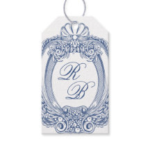 Barock Wappen Französisch Blue Initials Wedding
