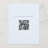 Barock Wappen French Blue Wedding Begleitkarte (Rückseite)