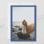 Barock Wappen French Blue Wedding Save The Date (Rückseite)