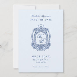 Barock Wappen French Blue Wedding Save The Date