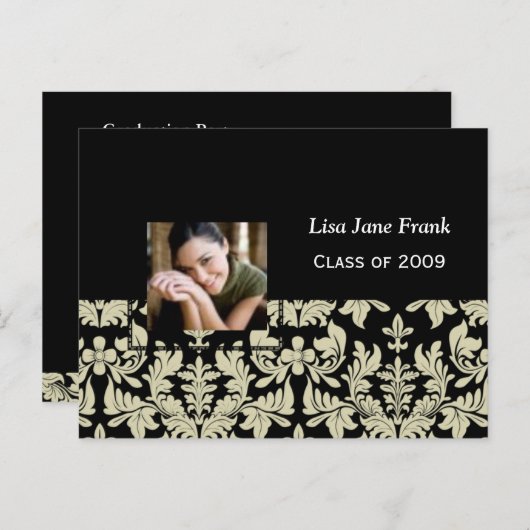 Barockabschlussparty lädt Postkarten ein (Vorne/Hinten)