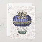 Barockballon mit Tempel Postkarte (Vorne/Hinten)
